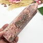 Red Leopardskin Jasper Tower Point Healing Crystal Generators 472g 162mm