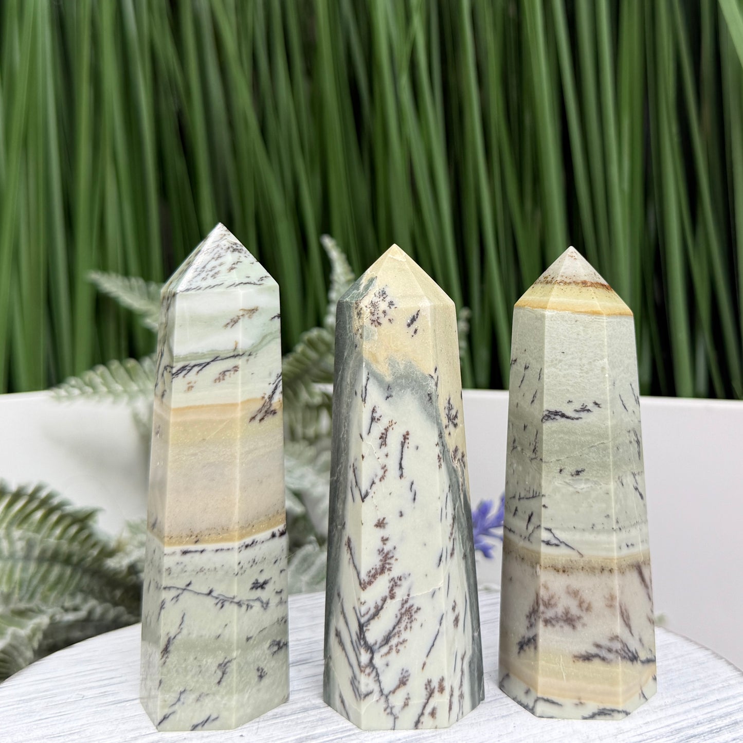Dendritic Jasper Points Towers Crystal Generators YOU CHOOSE