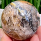 Mosaic Chalcedony Quartz Sphere RARE Healing Crystal Ball 242g 57mm Diameter