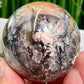 Mosaic Chalcedony Quartz Sphere RARE Healing Crystal Ball 242g 57mm Diameter
