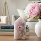 Pink Amethyst Flower Agate Tower Healing Crystal Generator 495g 119mm