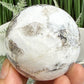 Natrolite with Brown Astrophyllite Gemstone RARE Crystal Ball 200g 52mm