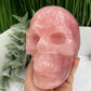 Huge Dark Rose Quartz Skull High Quality Crystal Carving 2864 Grams 6.3 Pounds