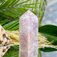 Pink Purple Amethyst Flower Agate Tower Healing Crystal Generator 331g 108mm
