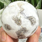 Natrolite with Brown Astrophyllite Gemstone RARE Crystal Ball 200g 52mm