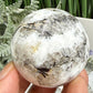 Natrolite with Brown Astrophyllite Gemstone RARE Crystal Ball 161g 49mm