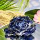 Blue Sodalite Flower Healing Crystal Carving 222g