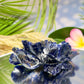 Blue Sodalite Flower Healing Crystal Carving 222g