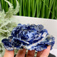 Blue Sodalite Flower Healing Crystal Carving 222g