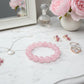 Rose Quartz Bracelet Healing Wearable Crystal Elastic 15.5cm 12mm Bead Size