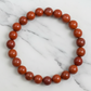 Red Jasper Bracelet Healing Wearable Crystal Elastic 16cm 8mm Bead Size