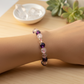 Ametrine Amethyst Citrine Bracelet Healing Wearable Crystal Elastic 16cm 8mm Bead Size