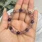 Ametrine Amethyst Citrine Bracelet Healing Wearable Crystal Elastic 16cm 8mm Bead Size