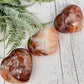 Fire Hematoid Quartz Gemstone Hearts Crystal Carvings YOU CHOOSE