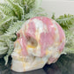 Pink Tourmaline in Feldspar Skull High Quality Healing Crystal Carving 1186g