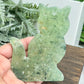 Prehnite with Epidote Kitty Cat Healing Crystal Animal Carving 160g