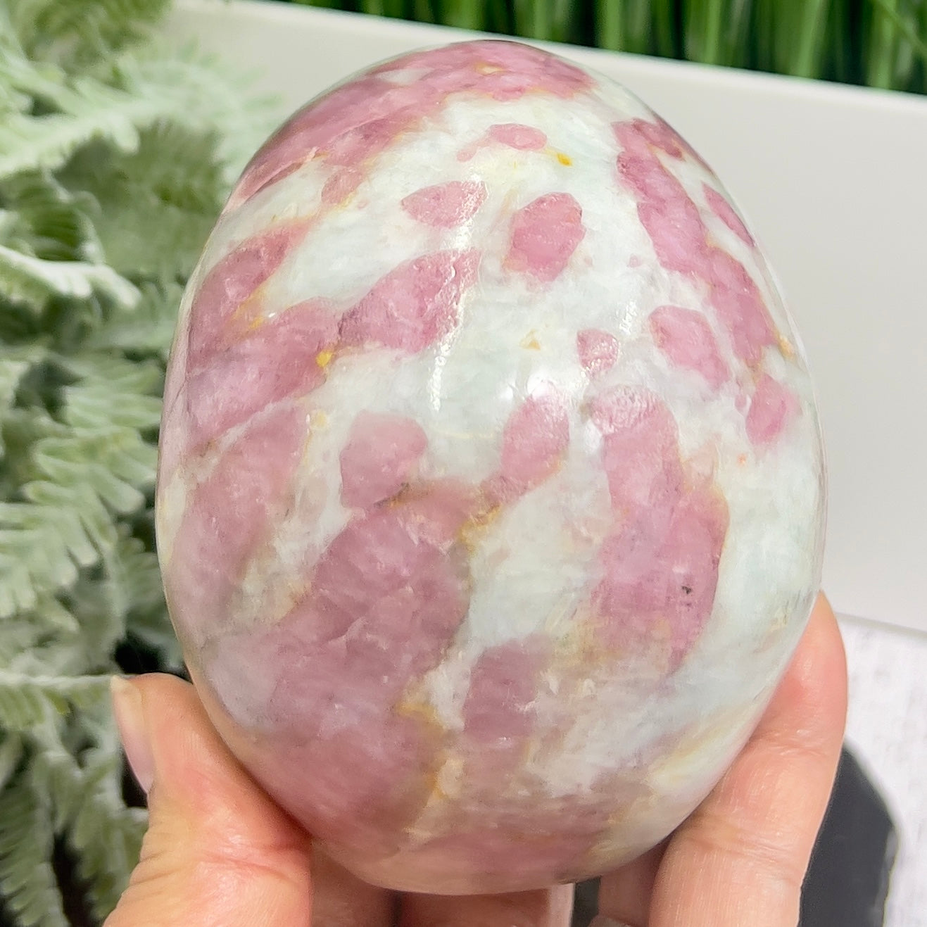 Pink Tourmaline in Feldspar Skull High Quality Healing Crystal Carving 1186g