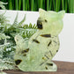 Prehnite with Epidote Kitty Cat Healing Crystal Animal Carving 187g