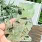 Prehnite with Epidote Kitty Cat Healing Crystal Animal Carving 187g