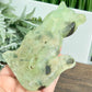 Prehnite with Epidote Kitty Cat Healing Crystal Animal Carving 187g