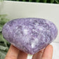 Lepidolite Purple Mica Heart Large Crystal Carving 434g
