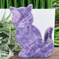 Lepidolite Purple Mica Kitty Cat Healing Crystal Animal Carving 176g