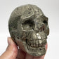 Pyrite Fools Gold Skull Healing Crystal Carving 1026g