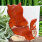 Red Jasper Kitty Cat Healing Crystal Animal Carving 181g