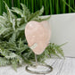 Rose Quartz Heart with Stand Crystal Carving 200g