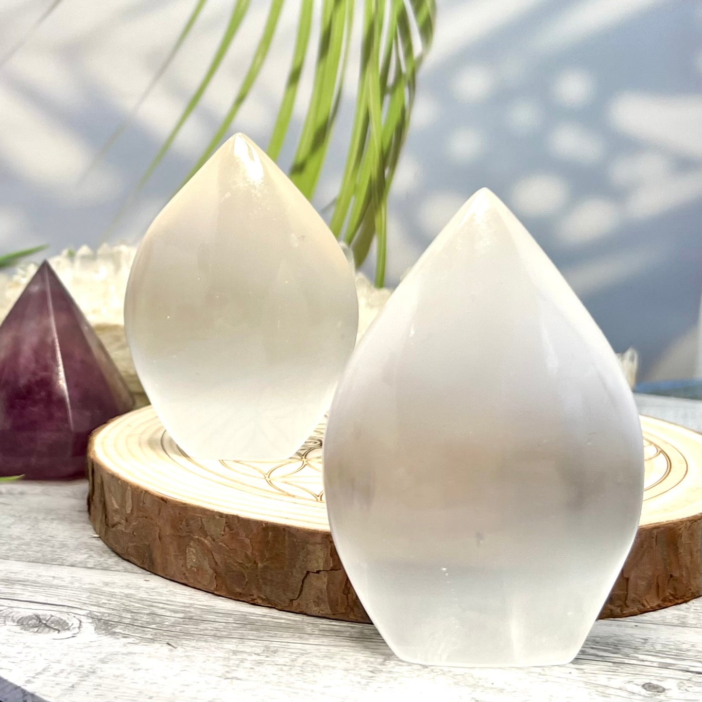 Satin Spar Selenite Flames Free Form Crystal YOU CHOOSE