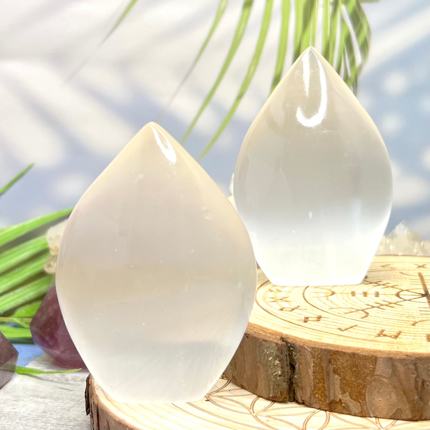 Satin Spar Selenite Flames Free Form Crystal YOU CHOOSE