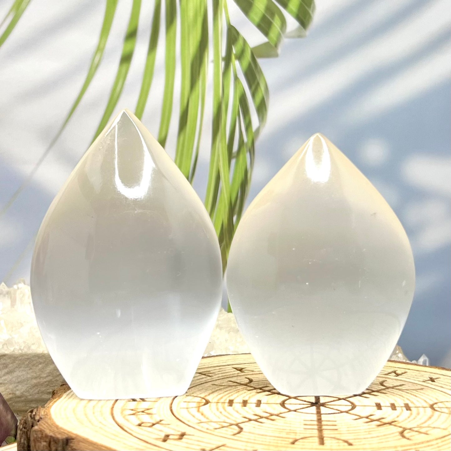 Satin Spar Selenite Flames Free Form Crystal YOU CHOOSE