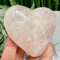 Rose Quartz Heart with Stand Crystal Carving 200g