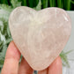 Rose Quartz Heart with Stand Crystal Carving 200g