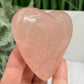 Rose Golden Healer Quartz Heart Healing Crystal Carving 198g