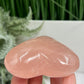 Rose Golden Healer Quartz Heart Healing Crystal Carving 198g