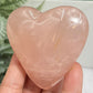 Rose Golden Healer Quartz Heart Healing Crystal Carving 198g