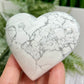 Howlite Heart Healing Crystal Carving 244g
