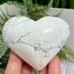 Howlite Heart Healing Crystal Carving 244g