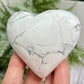 Howlite Heart Healing Crystal Carving 244g