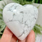 Howlite Heart Healing Crystal Carving 174g