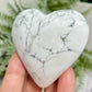 Howlite Heart Healing Crystal Carving 174g