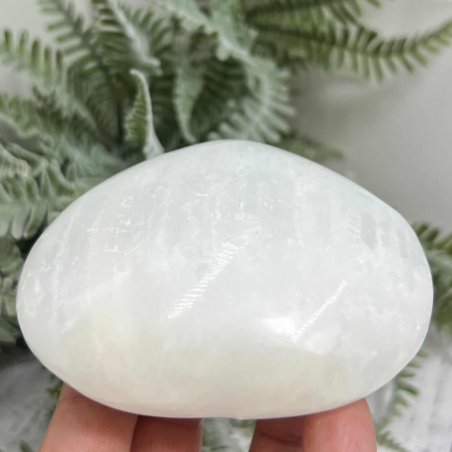 Satin Spar Selenite Heart Large Crystal Carving 286g