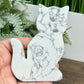 Howlite Cat Healing Crystal Animal Carving 237g