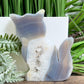 Agate Quartz Cat Healing Crystal Animal Carving 202g