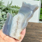 Agate Quartz Cat Healing Crystal Animal Carving 202g
