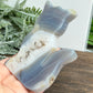 Agate Quartz Cat Healing Crystal Animal Carving 202g