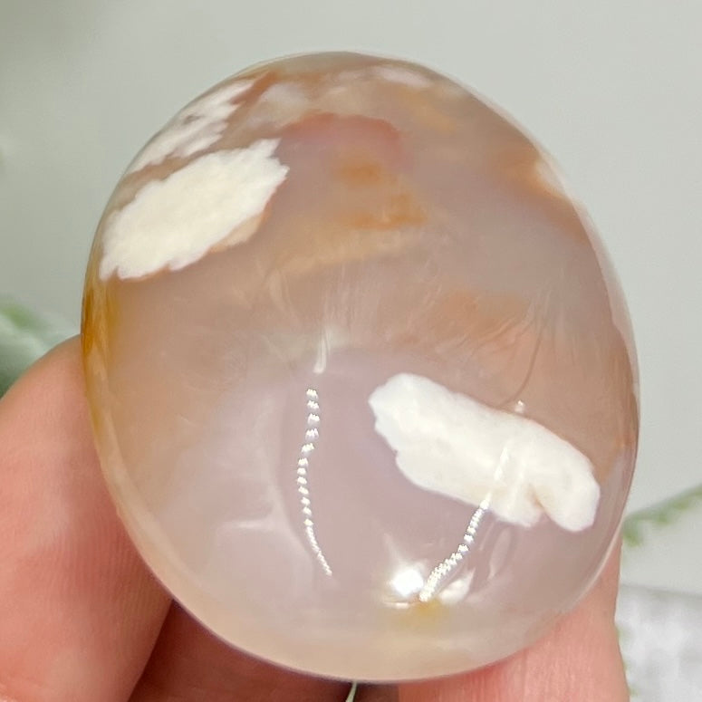 Flower Agate Gemstone Cabochon DIY Jewellery Making Wire Wrapping Crystal 38g