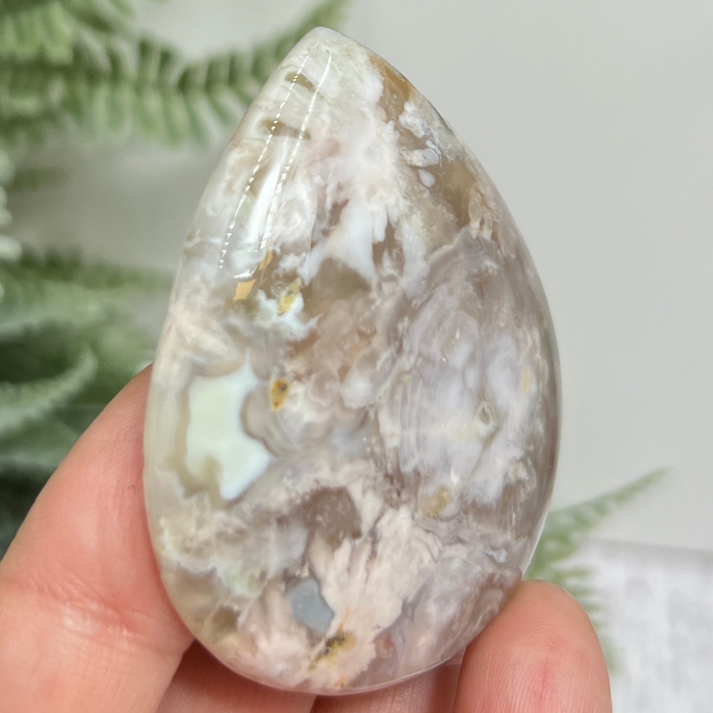 Flower Agate Gemstone Cabochon DIY Jewellery Making Wire Wrapping Crystal 42g