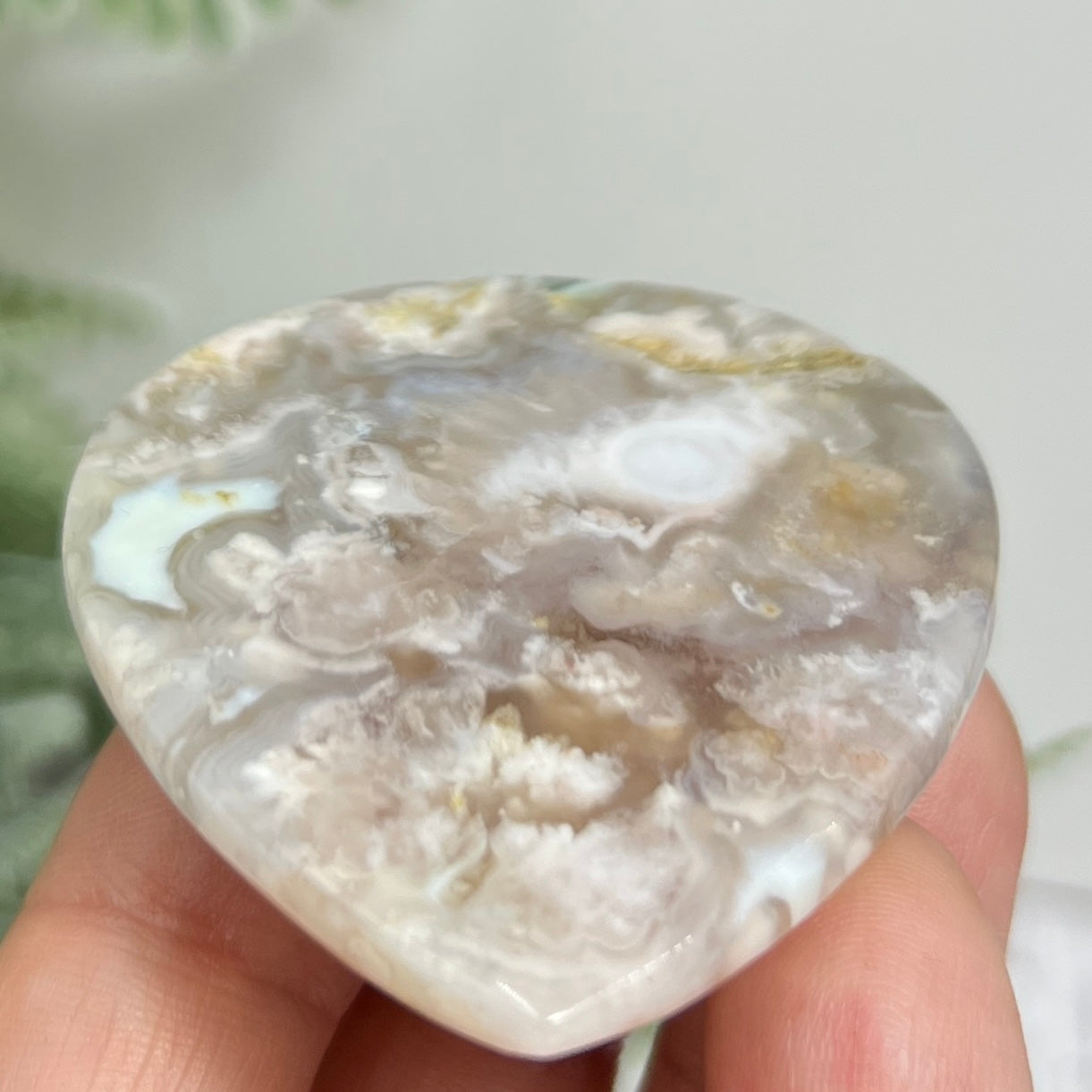 Flower Agate Gemstone Cabochon DIY Jewellery Making Wire Wrapping Crystal 42g